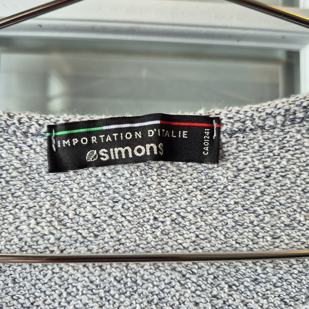 Simons Women's Blue and Gray Sweater - Picture 3 of 5